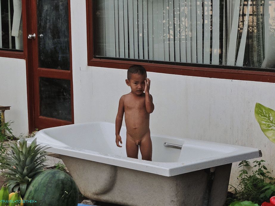 Baby in the bath in Phuket