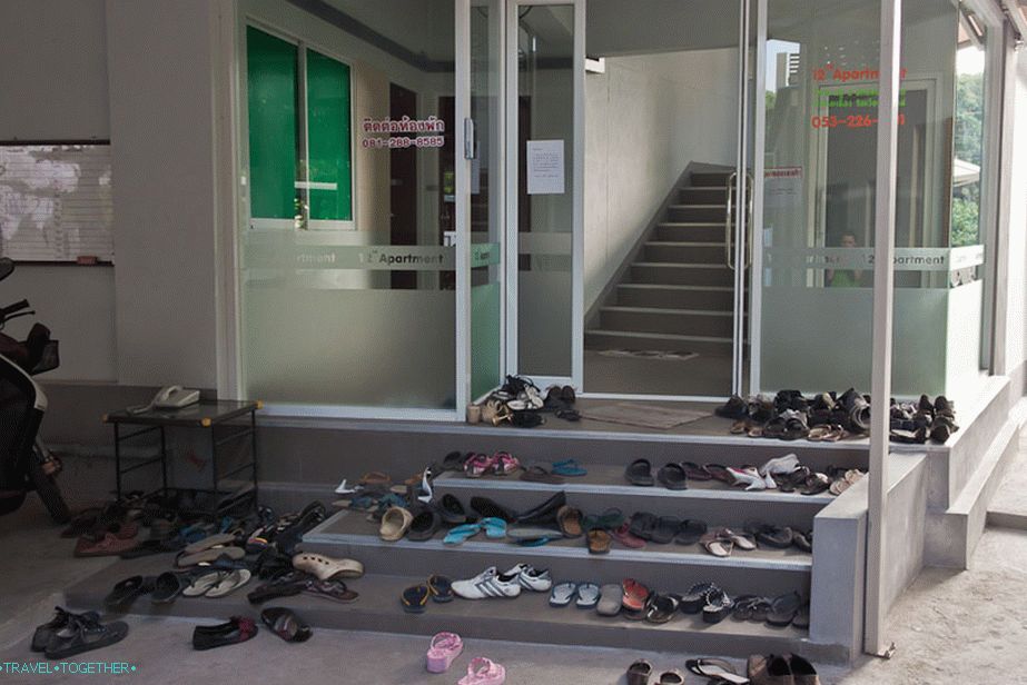 Shoes are always outside