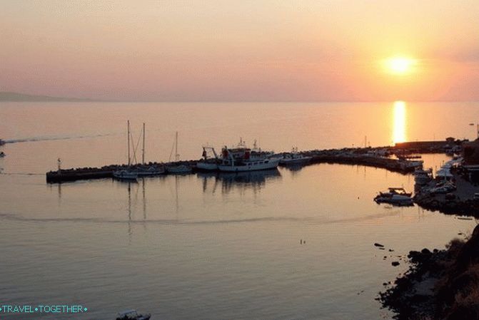 sunset on the island of Lesbos