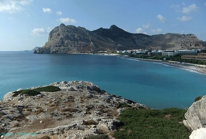 sandy beach in Rhodes