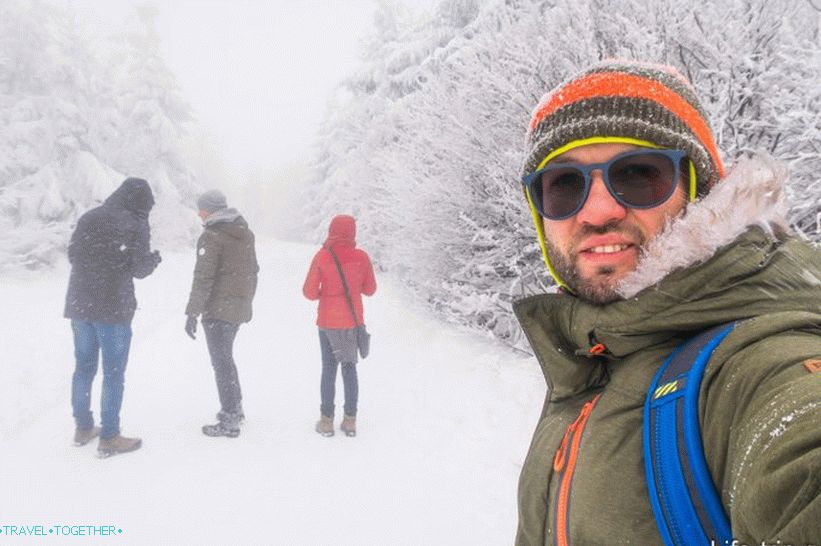 Were trekking a small trekking
