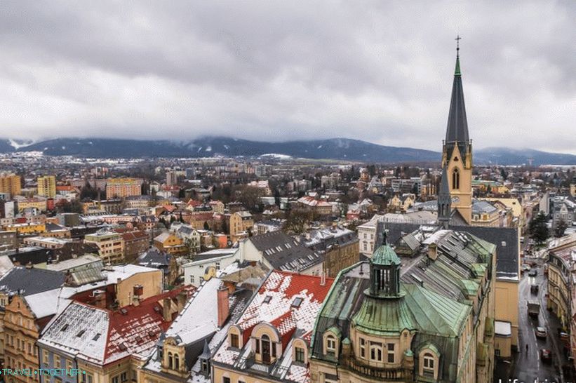Liberec is a small town, most of it is in the photo