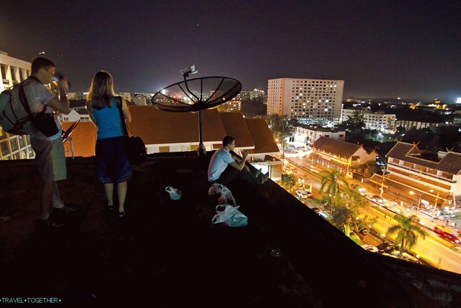 Eating all sorts of goodies on the roof of a supermarket in Chiang Mai
