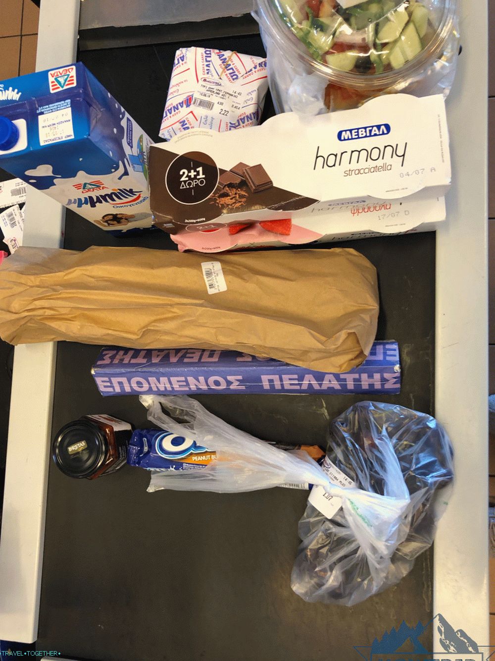 Our purchase in the shop on rhodes