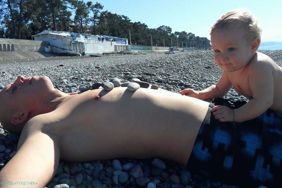 The beginning of October on the beach in Kobuleti. There are no people at all