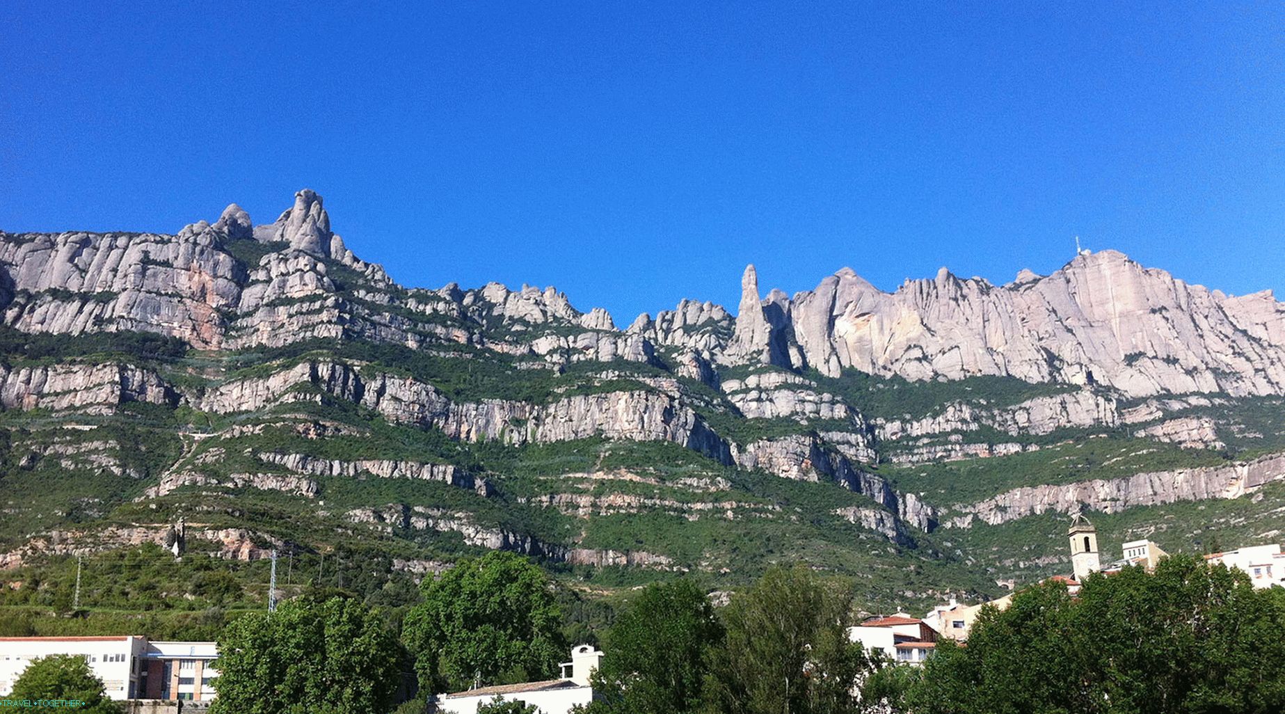 View of the mountain of Montserrat