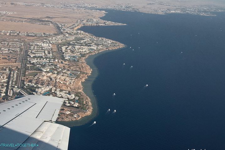 Egypt. Sharm el-Sheikh from the plane.