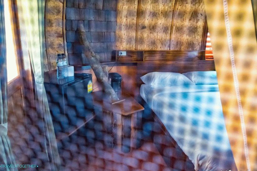 But in general, nothing unusual - wooden houses, just on top