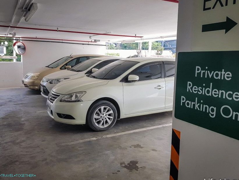 Multiple floors of parking