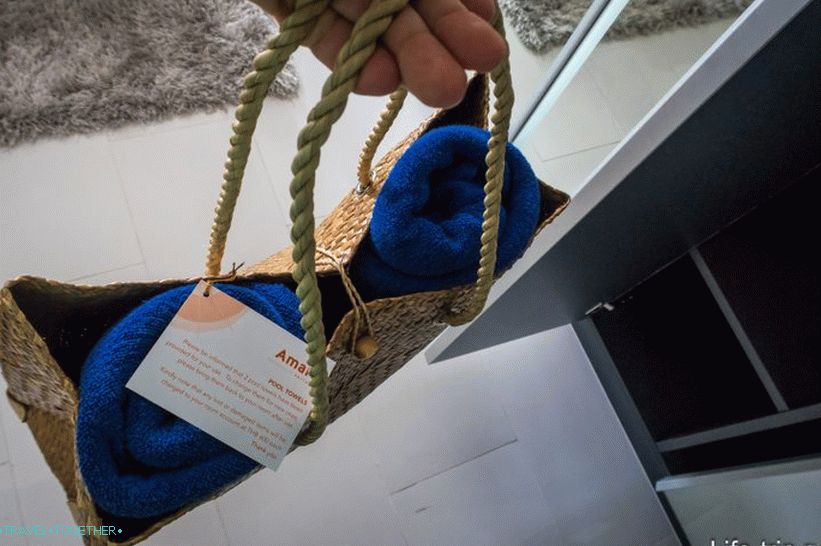 Pool towels are already packed in the bag