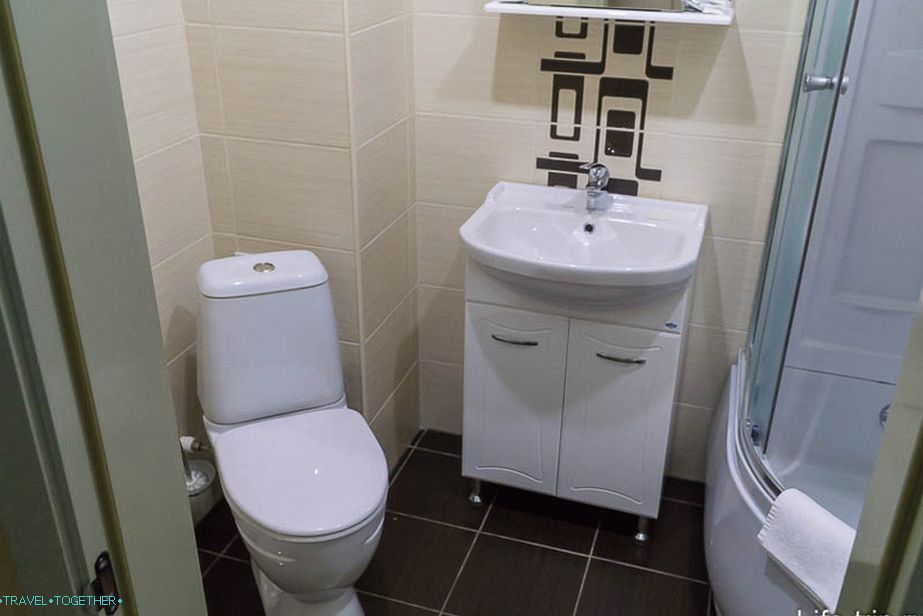 Modern bathroom with shower