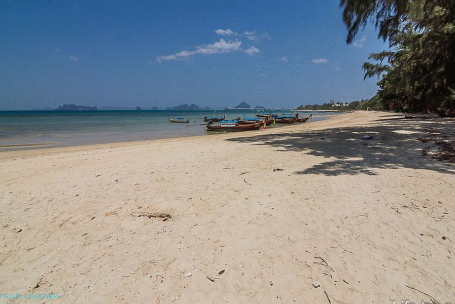 Klong Muang Beach in the middle, view right towards the Sofitel Hotel