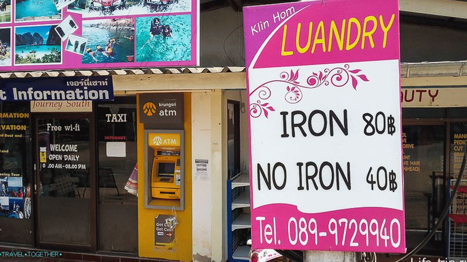 I did not find washing machines, but the laundry costs so much