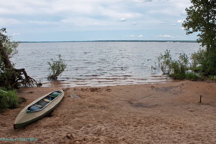 The beach is in our parking lot.