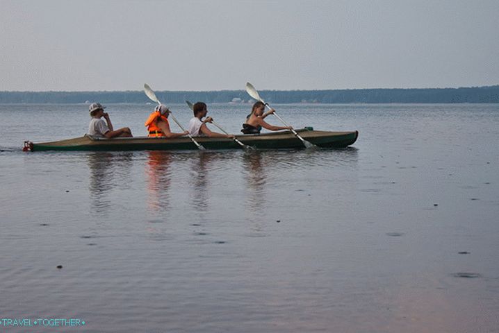 Kayaking along the Volga.