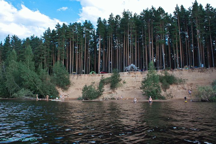 High bank near the Volgo surf camp.