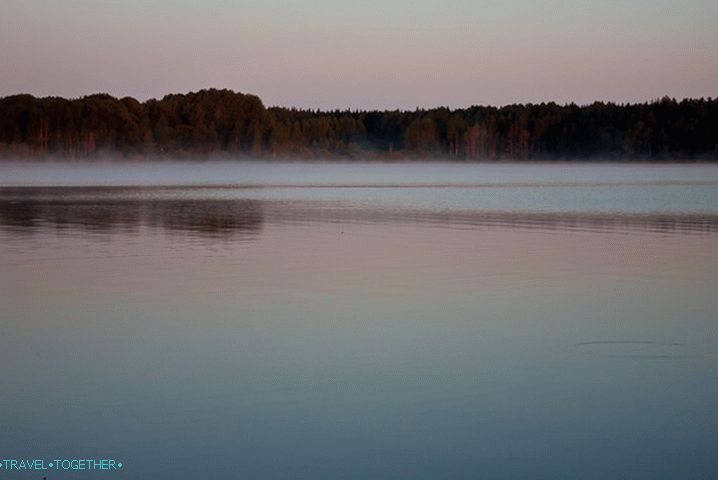 Early morning on Lake Volgo. Complete silence.