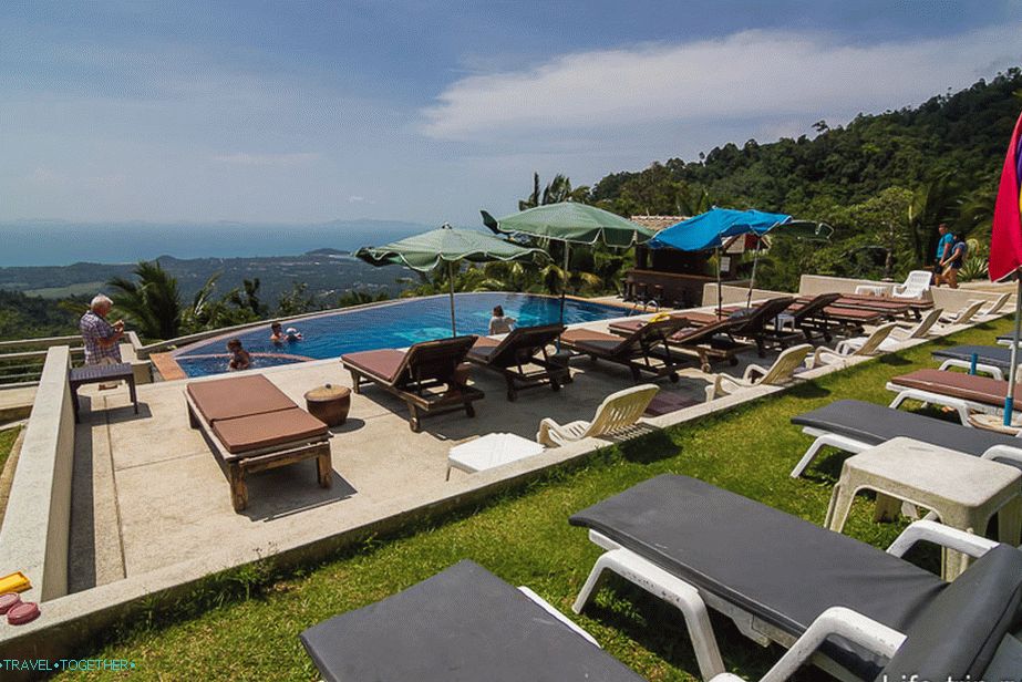 Area around the pool