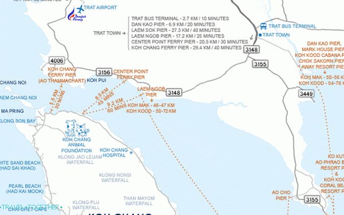 Map of Koh Chang berths
