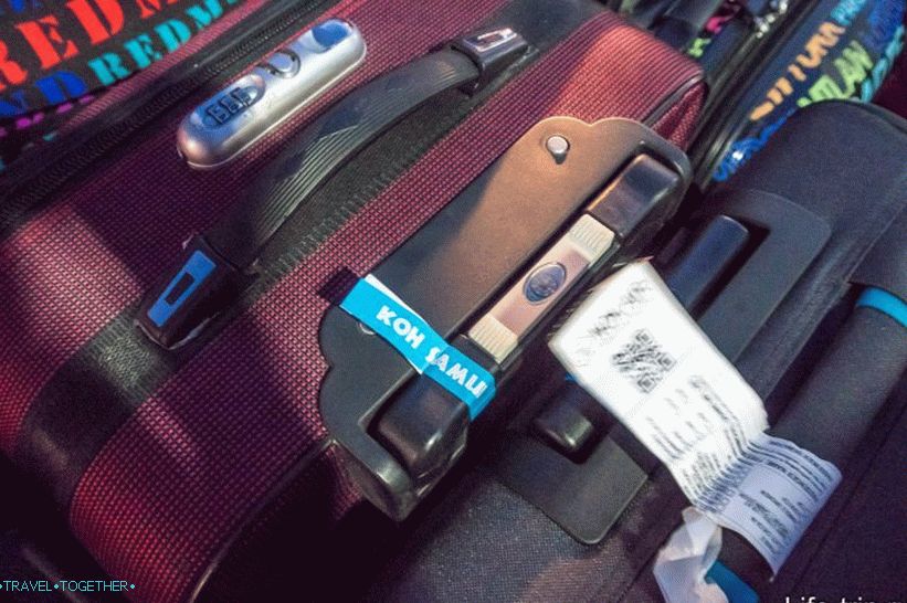 Be sure to stick a sticker on the suitcase, to Samui or Phangan