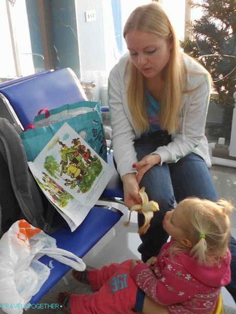 All at once: I feed and read a fairy tale while my daughter is sitting on the pot