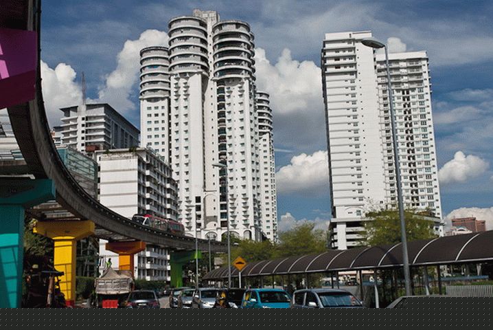 The modern city of Kuala Lumpur