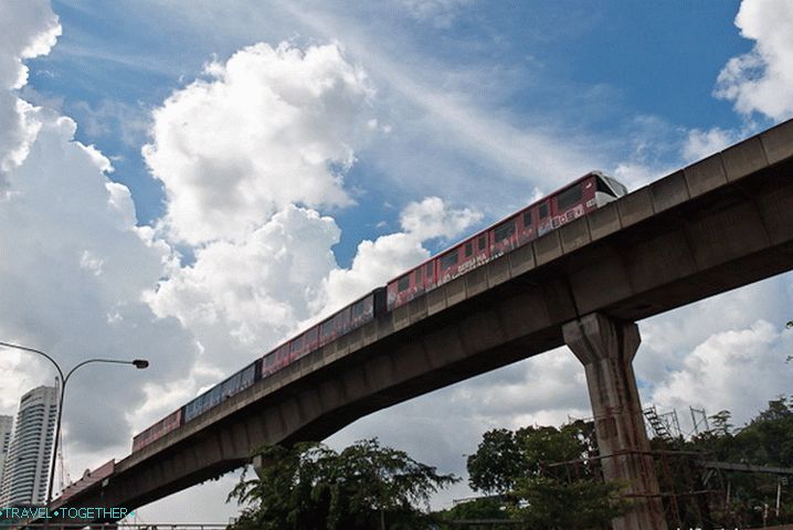 Metro in Kuala Lumpur under the sky
