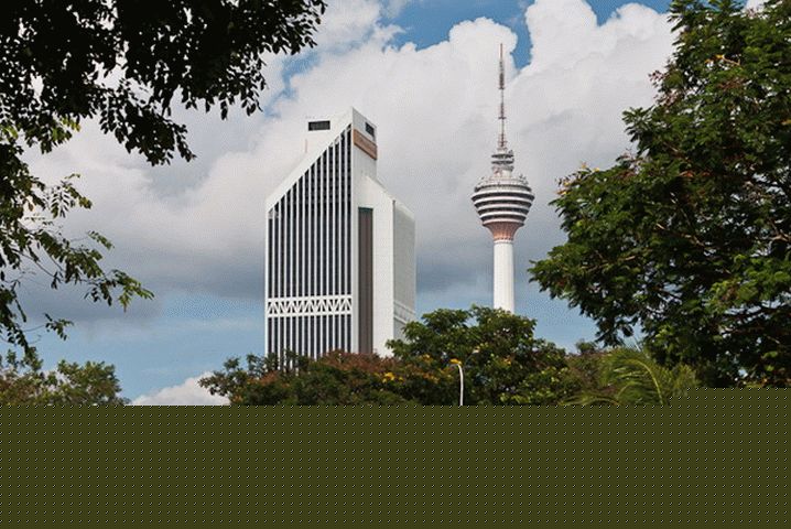 Menara TV Tower on the horizon