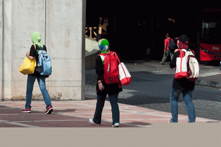 Muslim women in handkerchiefs
