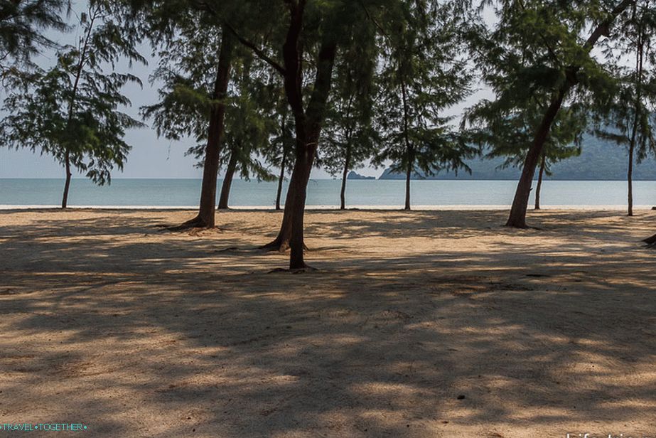 The beach in the embrace of the Kazurin forest