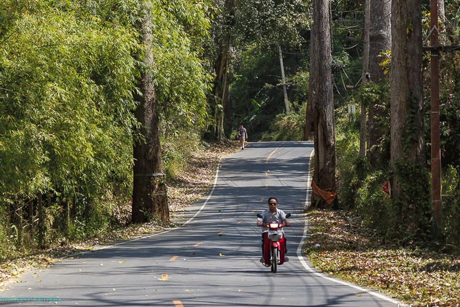 The road from the highway to Chiang Dao is very beautiful