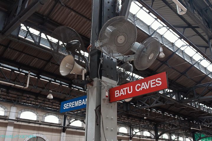 Direction signs at KTM Komuter station