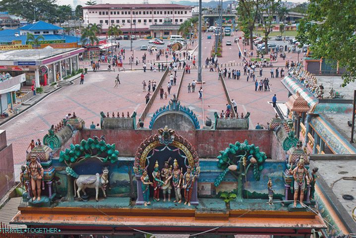 View of the descent from the Batu Caves