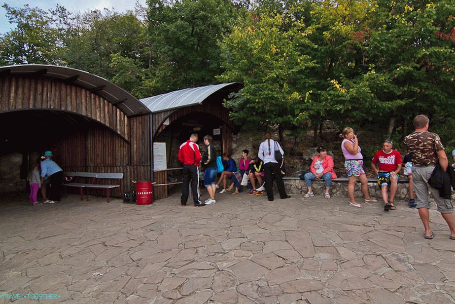 Artificial entrance to the cave of Emine Bair Khosar