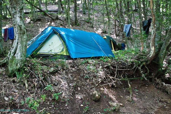 Camp near the river Suatkan. Crimea.