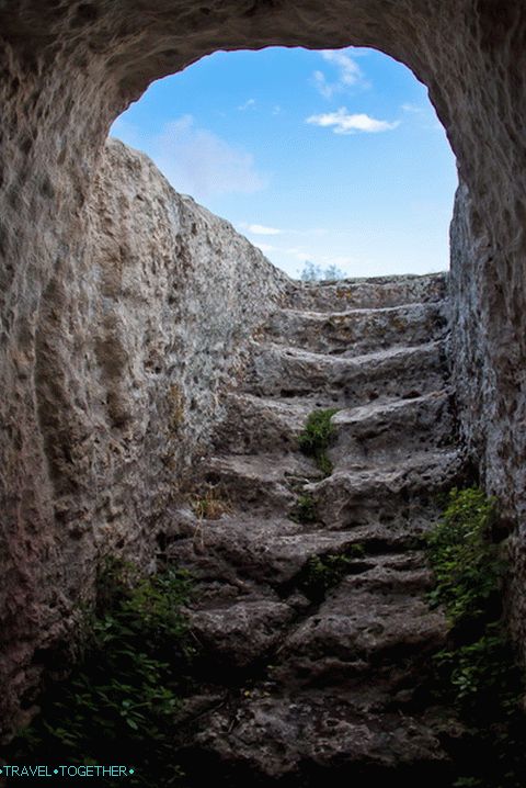 In the apartment of the cave city of Mangup-Kale.