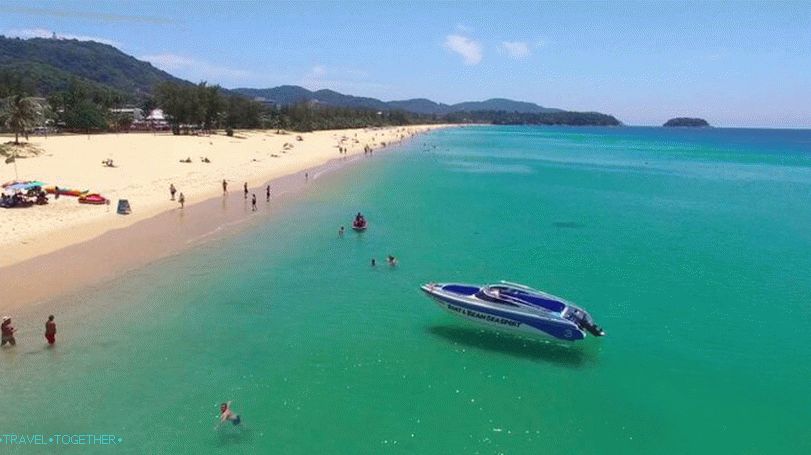 The northern part of Karon Beach on Phuket