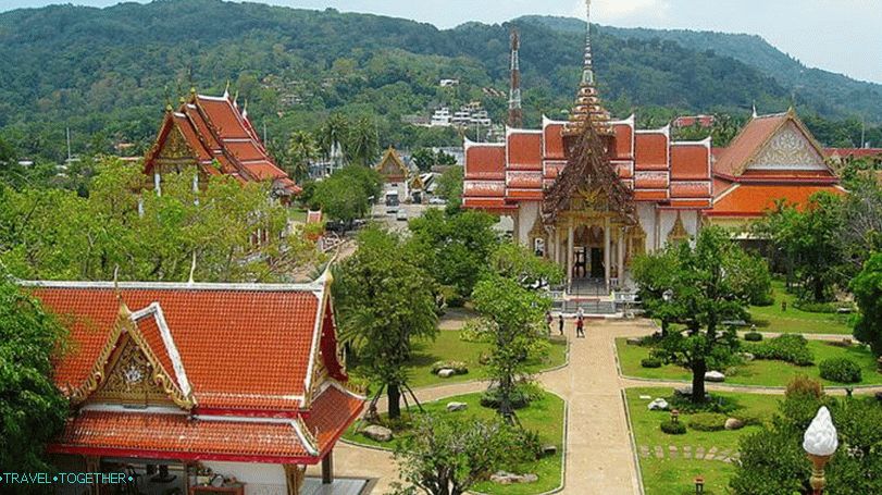 The temple complex of Wat Chalong in Phuket