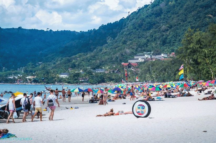 Patong Beach, the central part