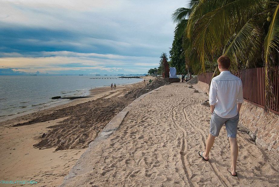 The northern end of the beach is almost deserted