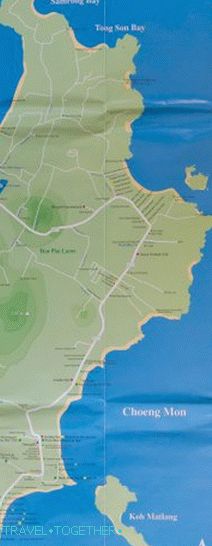 Chong Mon and Thong Son Beach Map