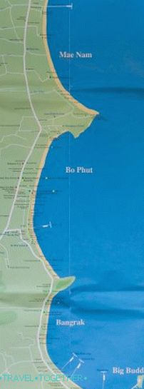 Bo Phut Beach and Maenam Beach Card