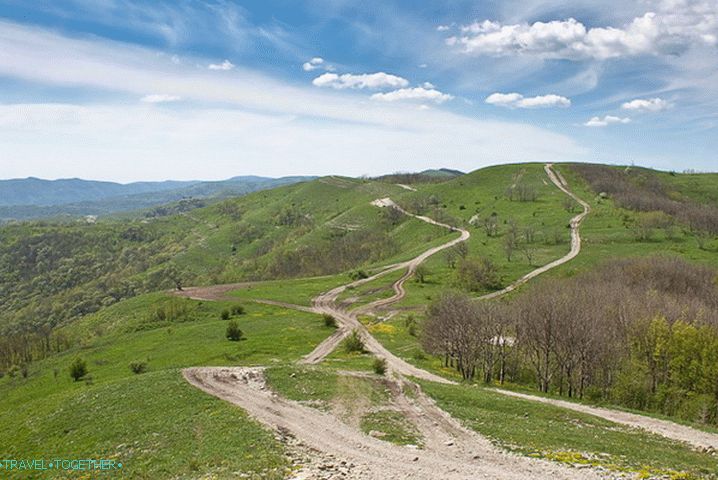 Caucasian ridge. Mountains of Gelendzhik.