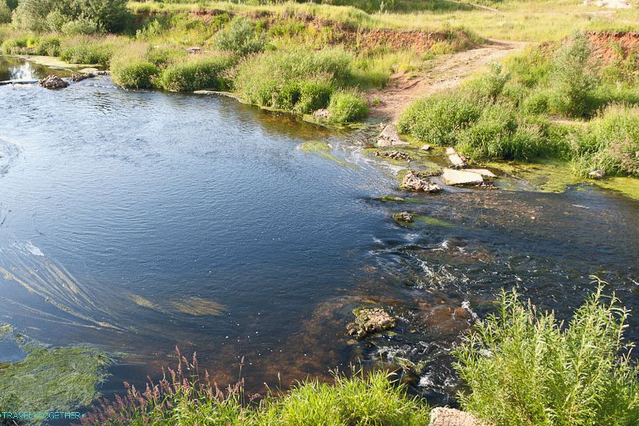 Near the river flows, visually quite clean