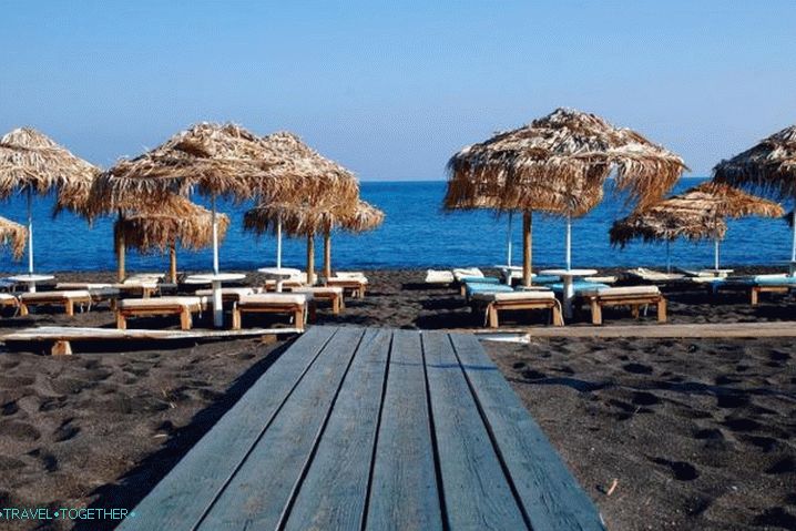 Santorini, Black Beach in Santorini