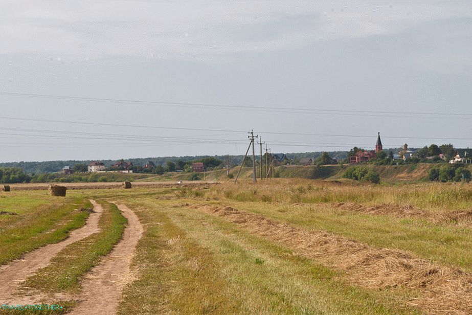 The field where paragliders fly