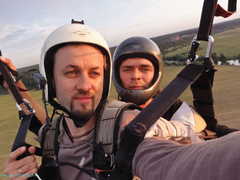 We fly together with the instructor