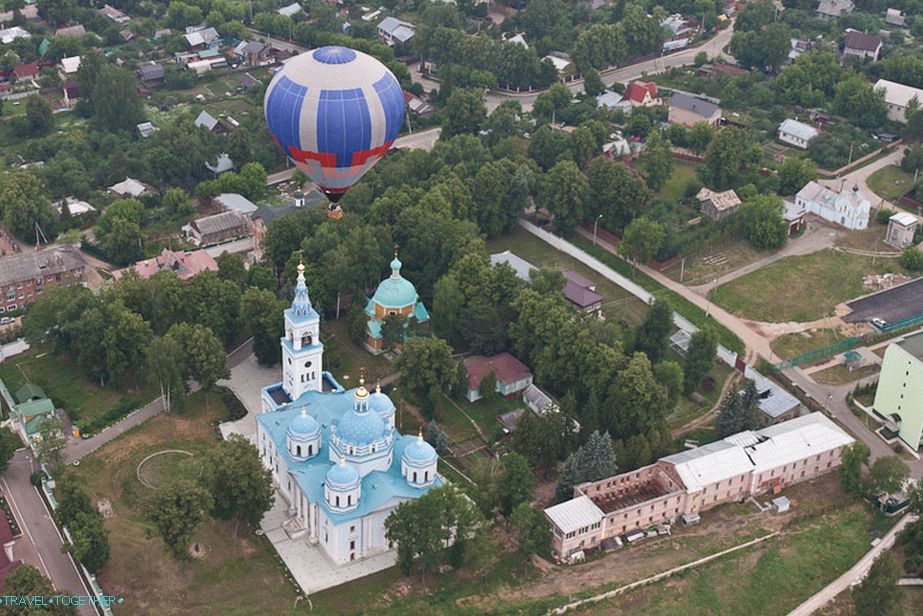 The city of Dmitrov is below us