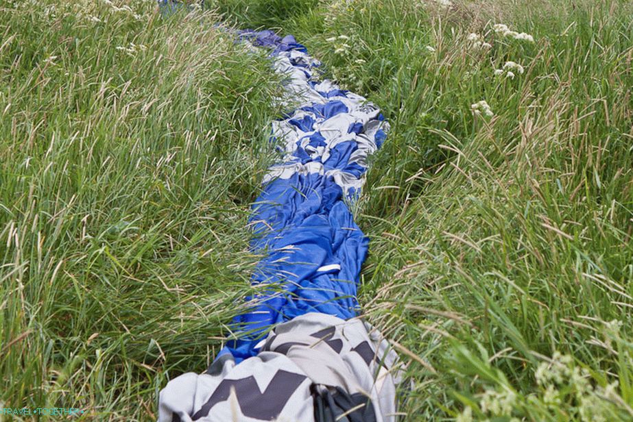 All that remains of a big balloon
