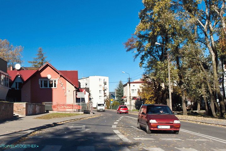 Ordinary street of an ordinary town in Poland